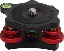 LP-64 Camera Tripod Head Leveling Base Triple-wheel Precision Leveler Adapter