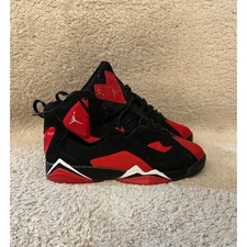 Jordan True Flight Black Red Youth Sneakers Shoes Hi Top CU4934-001 Size 6Y