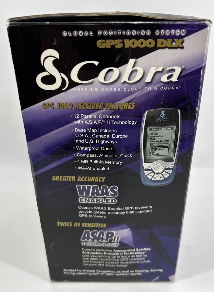 Cobra GPS 1000 DLX Portable Navigation System 32MB Memory NIB - Image 4 of 4