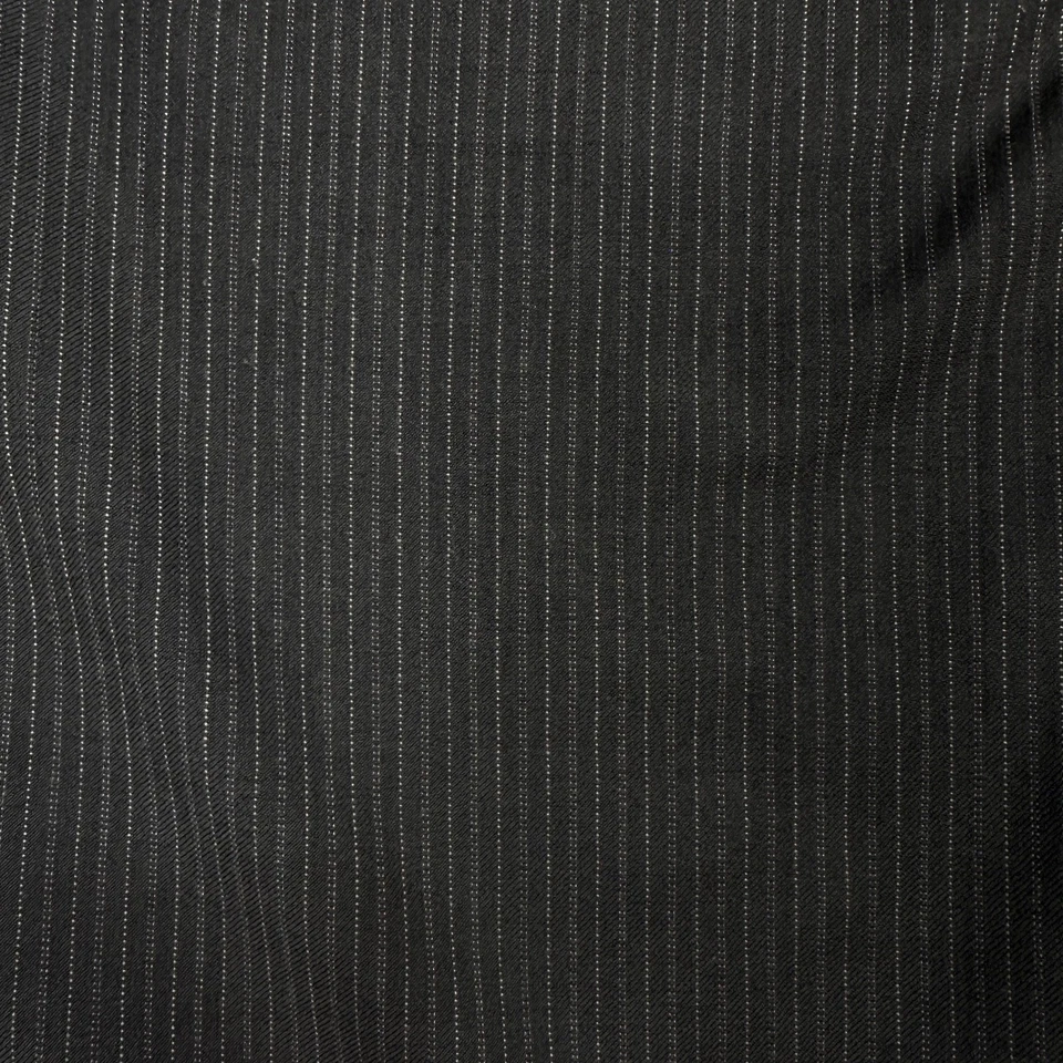 Calvin Klein Dress Pant Mens 32x32 Black Pinstripe Wool Business Casual Trouser - Image 3 of 4