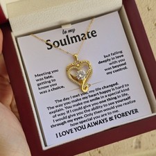 S925 Sterling Silver Necklace Love You Always And Forever Engraved Gift For Her
