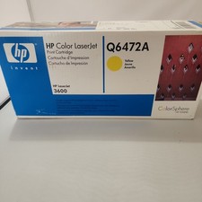 HP Q6472A Yellow Color LaserJet Print Toner Cartridge Original for 3600 Series
