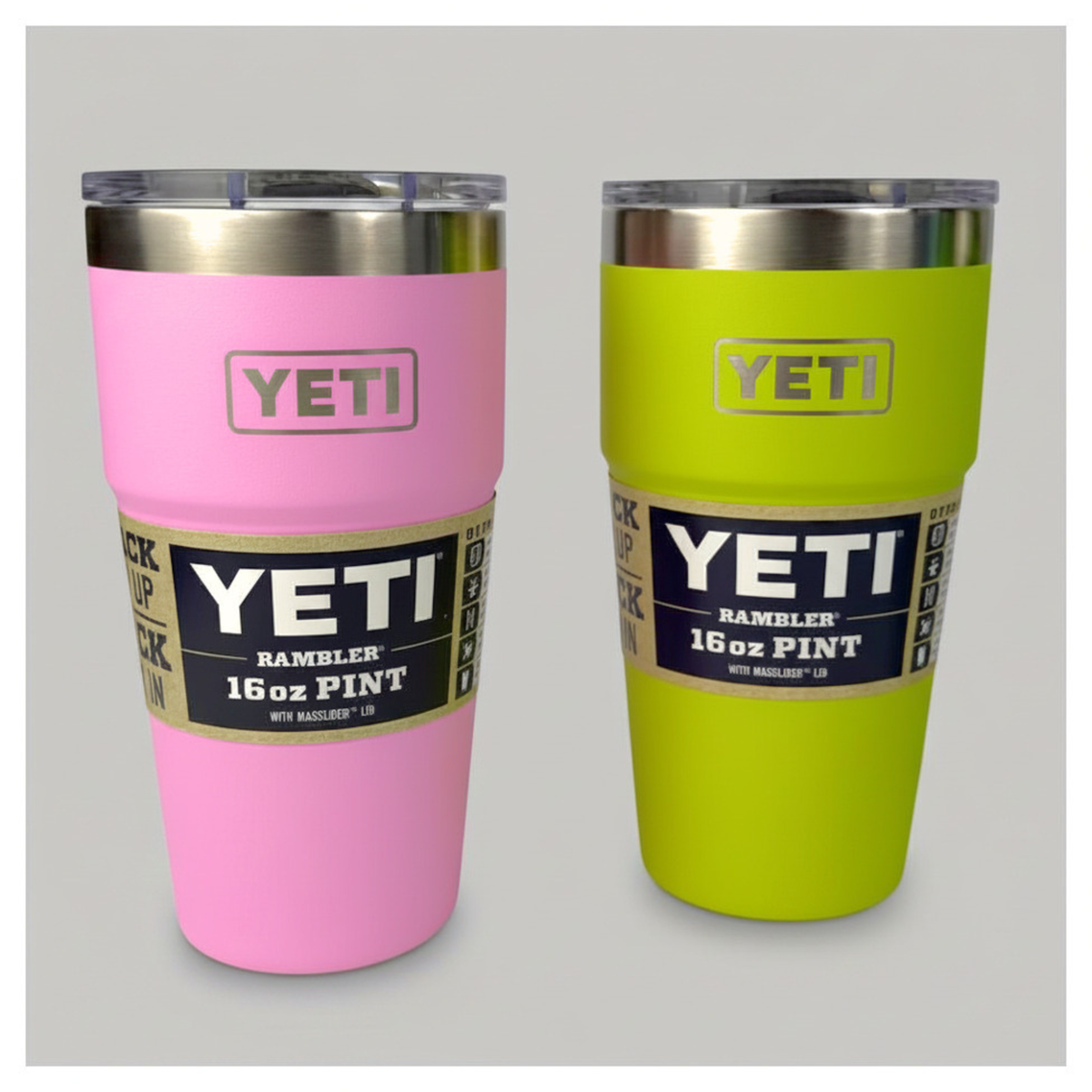 YETI 16 oz Pint / 20 oz Stackable Cup Set (4) Coastal Retired Rare