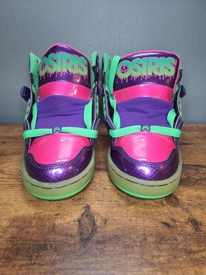 Osiris NYC 83 SLM Girls High Top Shoes Women's Size 6, Slime Logo Rare Colorway
