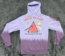 Pink Floyd Dark Side of the Moon 1973 Tour Hoodie Dip Dye Purple Sz. Small