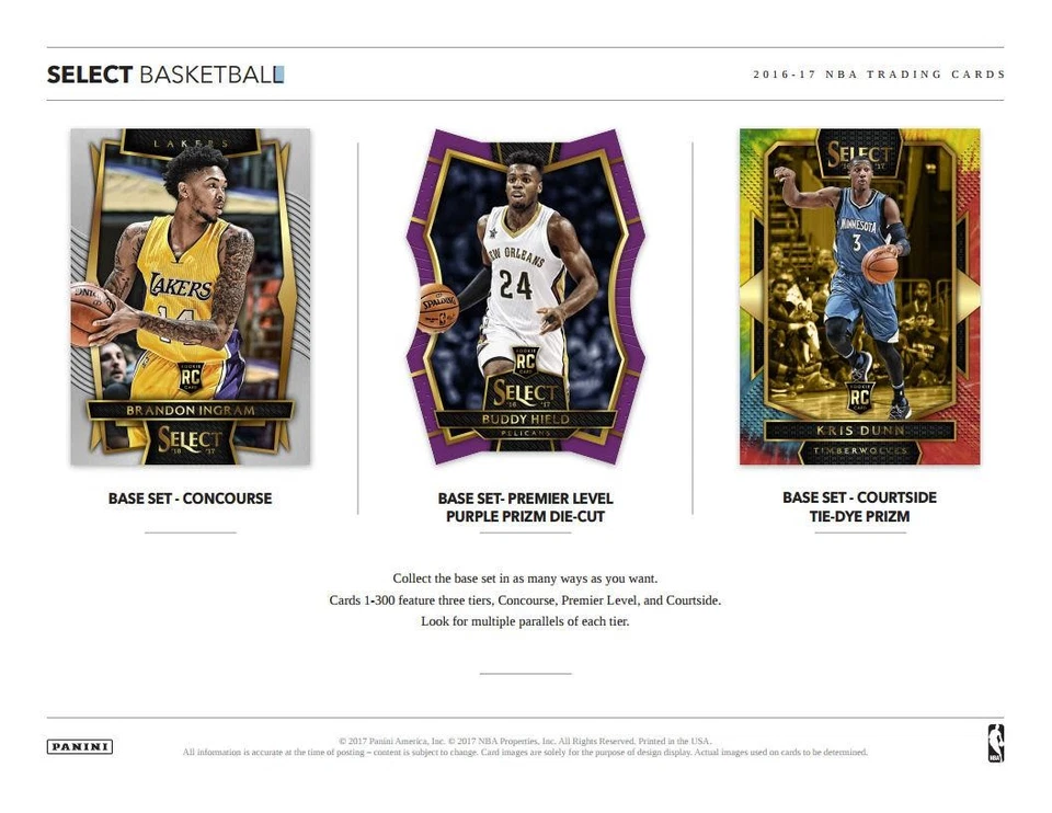 2016/17 PANINI SELECT BASKETBALL HOBBY BOX - Image 4 of 4