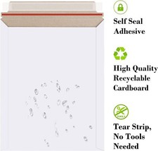 Flat Photo Mailer Document Envelopes Cardboard Self Seal 9"x11.5" 6"x8" 100-1000