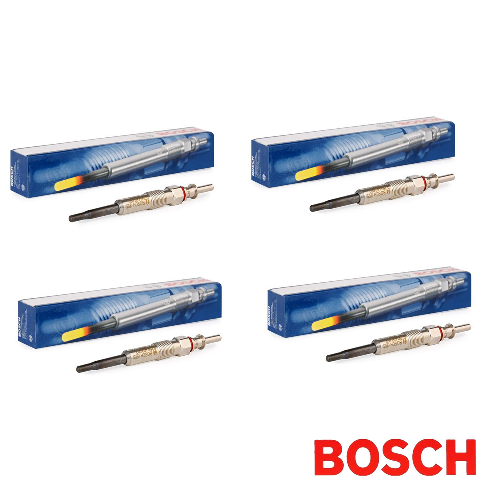 BOSCH GLOW PLUGS x4 GLP070 0250402002 BMW E87 E46 E90 E60 E39 E65 E83 E70 A2270