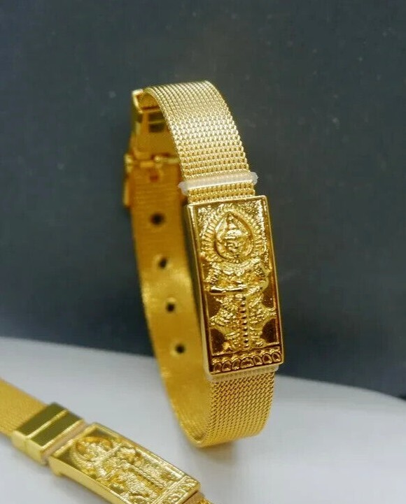 Bangle Wessuwan Giant God Bracelet Watchband Gold Plated Thai Buddha Amulet-image