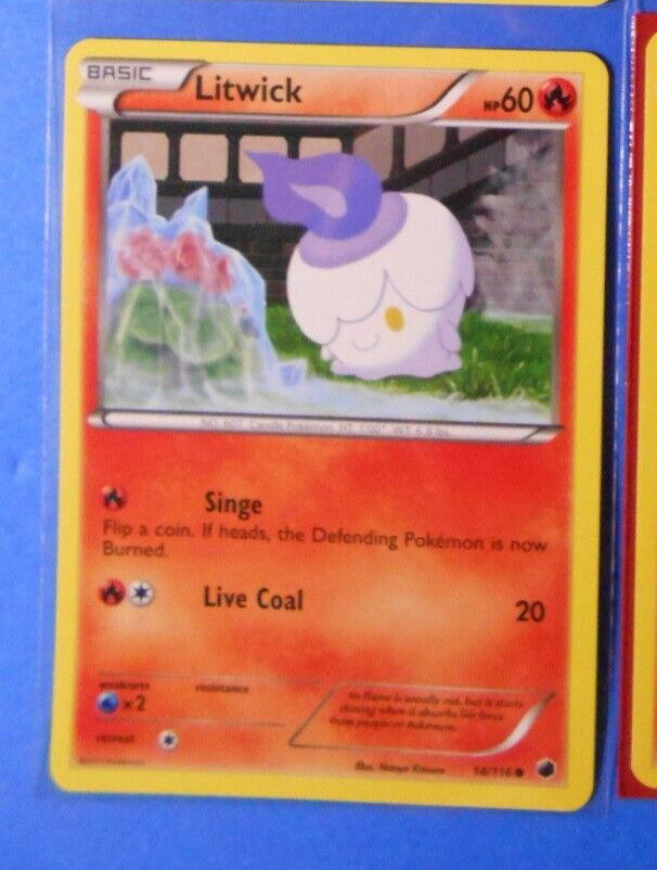 Litwick 14/116 Pokemon card BW Plasma Freeze common NM