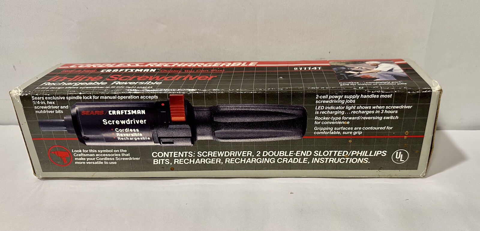 Vintage Craftsman Cordless Rechargeable InLine Screwdriver 911141 eBay