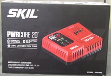 SKIL PWRCORE 20 Lithium battery charger QC536001 plus 2 20v batteries