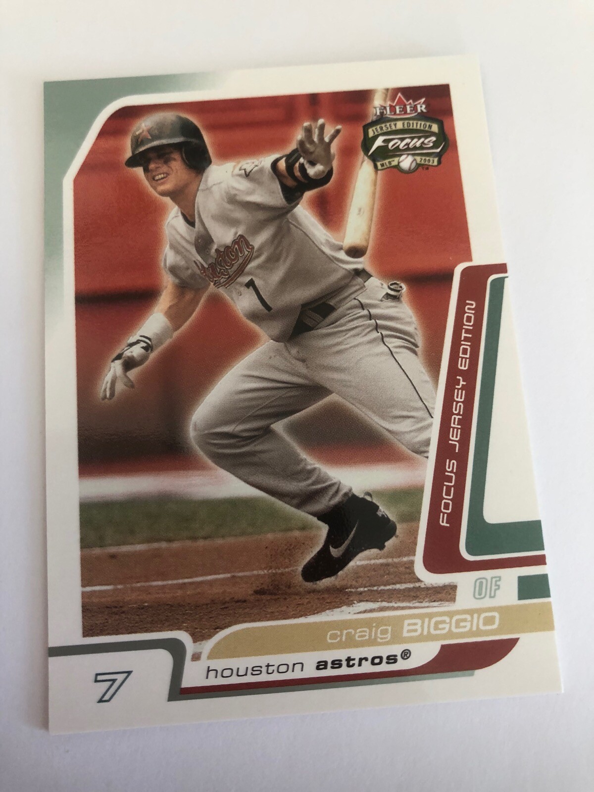 2003 Fleer Focus Jersey Edition Craig Biggio Astros 79 010/107