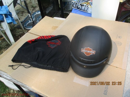 Vintage Leather Harley-Davidson Helmet 
