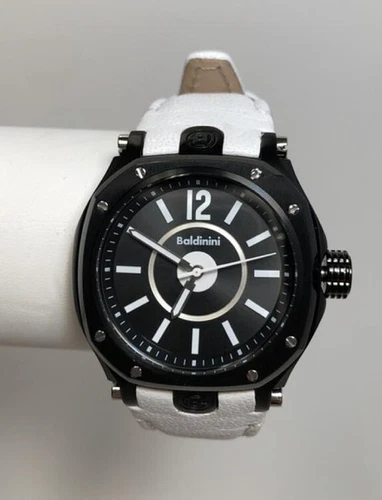 NEW Baldinini BD-48 Women's White Leather Black 3 Hand Analog Classy Watch - product listing photo