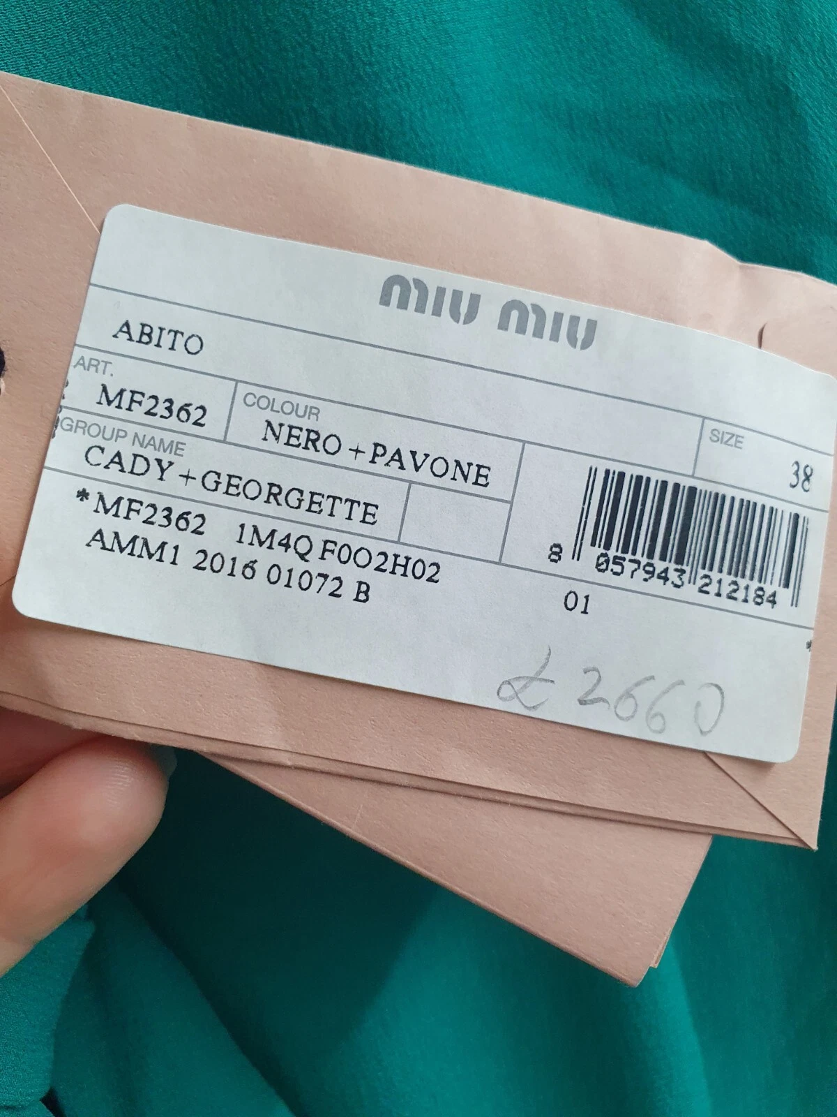Abito Miu Miu in seta taglia 38