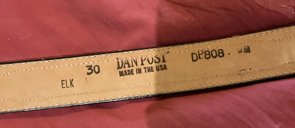 Cinturón de cuero Dan Post negro talla 30 Foto 2 de 4