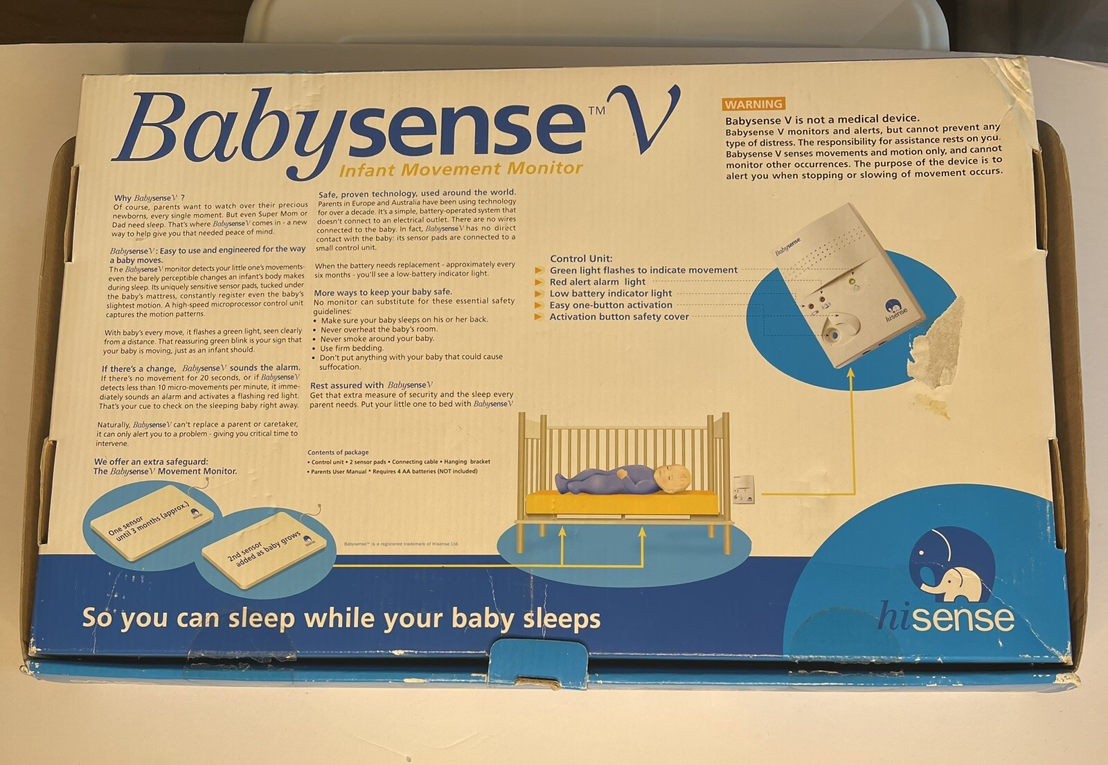 Babysense V UnderTheMattress Baby Movement Monitor The Original