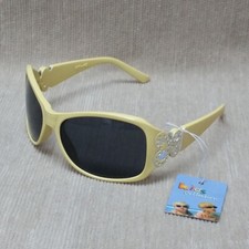 Butterfly Kids Collection Fashion Eyewear Sunglasses Yellow Frame Dark Lens 2242