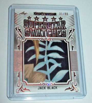 2021 Leaf Pop Century Superstar Swatches Jack Black Worn Swatch Card