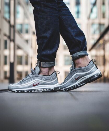 NIKE AIR MAX 97 OG QS UK 10 US 11 EUR 45 1 87 90 95 BW TN SILBER KUGEL ROT SELTEN - Bild 1 von 1