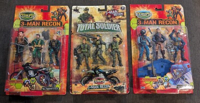 Lanard The Corps GI Joe Action Figure Lot Of 3