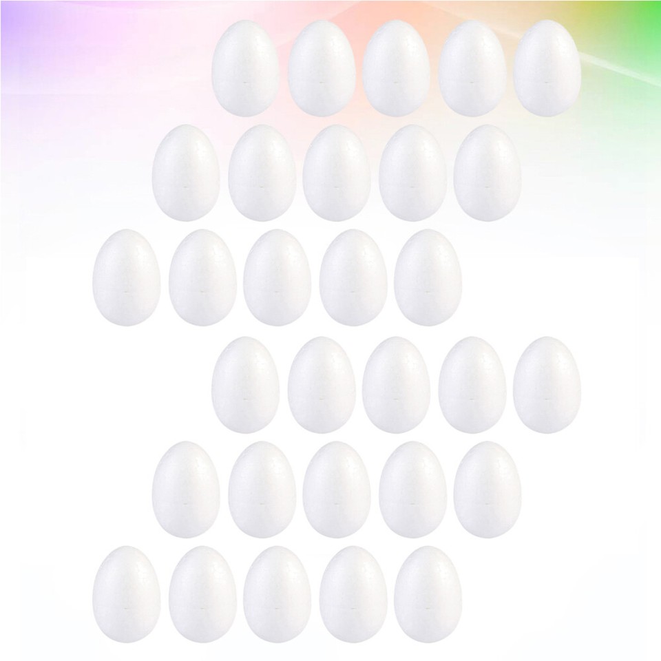 30 Pcs Polystyrene Easter Eggs Polystrynene Paintable Paper Mache eBay
