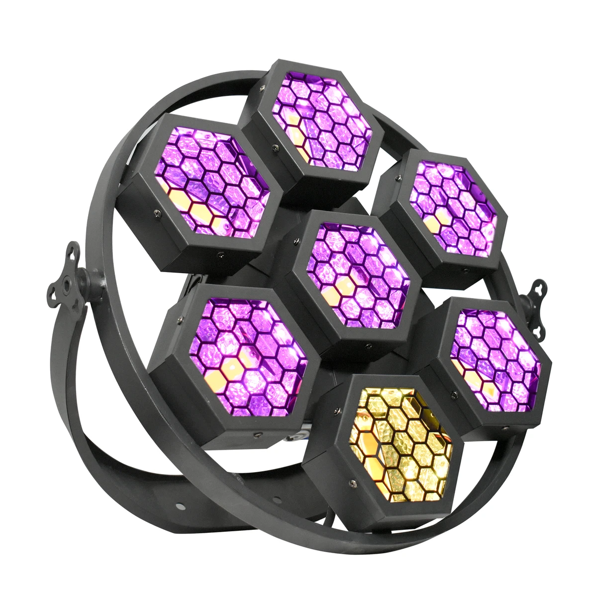 4pcs lot Stage Lighting RGB Halogen Flash Lights Led Retro 7x60w with Flycase DJ
