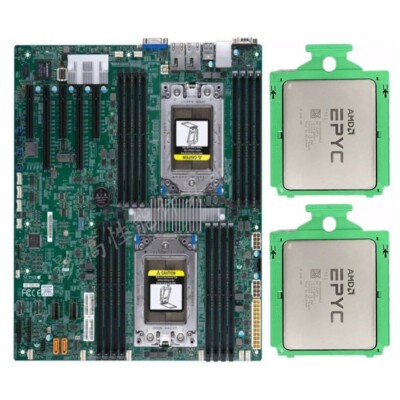 Supermicro H11DSI Rev 2.0 Server Motherboard + 2x AMD EPYC 7302 CPU Processor