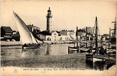 CPA GRAU-du-ROI - Le Quai Rive gerade des alten Leuchtturms (458771)