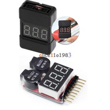 1-8S BX100 2 In1 Lipo Li-ion Battery Low Voltage Tester Buzzer Alarm Dual Speak
