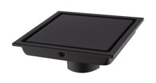 304 Stainless Steel Shower Floor Drain, Tile Insert Grate, 6  Long, Matte Black