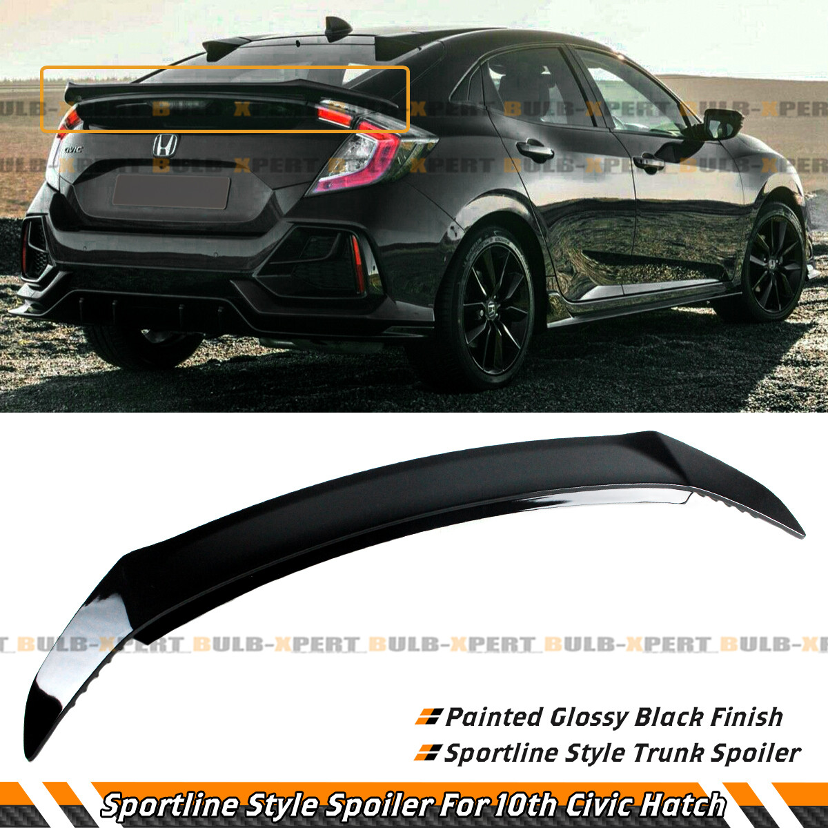 FOR 2017-2021 CIVIC FK7 FK4 FK8 5DR HATCHBACK GLOSS SPORTLINE