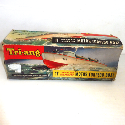 TRI-ANG Motor Torpedo Boat 416 Avec Boîte – Maquette Militaire échelle 1:18 Vintage