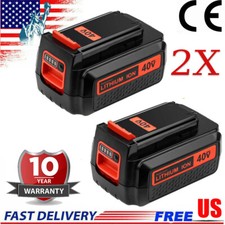 2Pack 40V Lithium Battery for Black and Decker LBXR36 4.0AH 40 Volt Max LBX2040