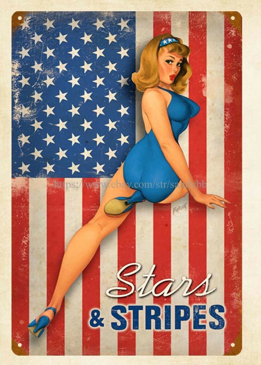 Décoration Murale Pour Femme Pinup Sexy Avec Moto Dans Le Garage