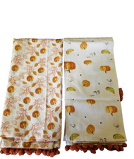 Kitchen Towel Set, Celebrate Fall, 2 Towels, Pumpkin and Spice, New