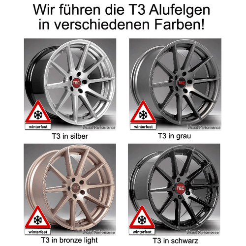 20 Zoll T3 concave Felgen 8,5+10x20 5x112 ET30-35 in schwarz für Mercedes - Bild 8 von 8