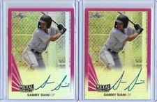 2019 Leaf Metal Draft SAMMY SIANI Throwback Pink Prismatic Auto RC /20 Pirates