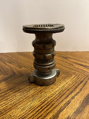 VTG Solid Brass Elkhart Firefighter Fire Hose Nozzle Pat. 2.089.304
