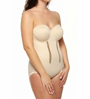 MAIDENFORM Latte Lift Easy-up Firm Control Bodysuit, US 40DD, UK 40DD, NWOT