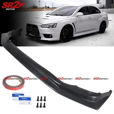 Fits 08-15 Mitsubishi Lancer EVO 10 X PU V2 Front Body Bumper Lip Spoiler Kit