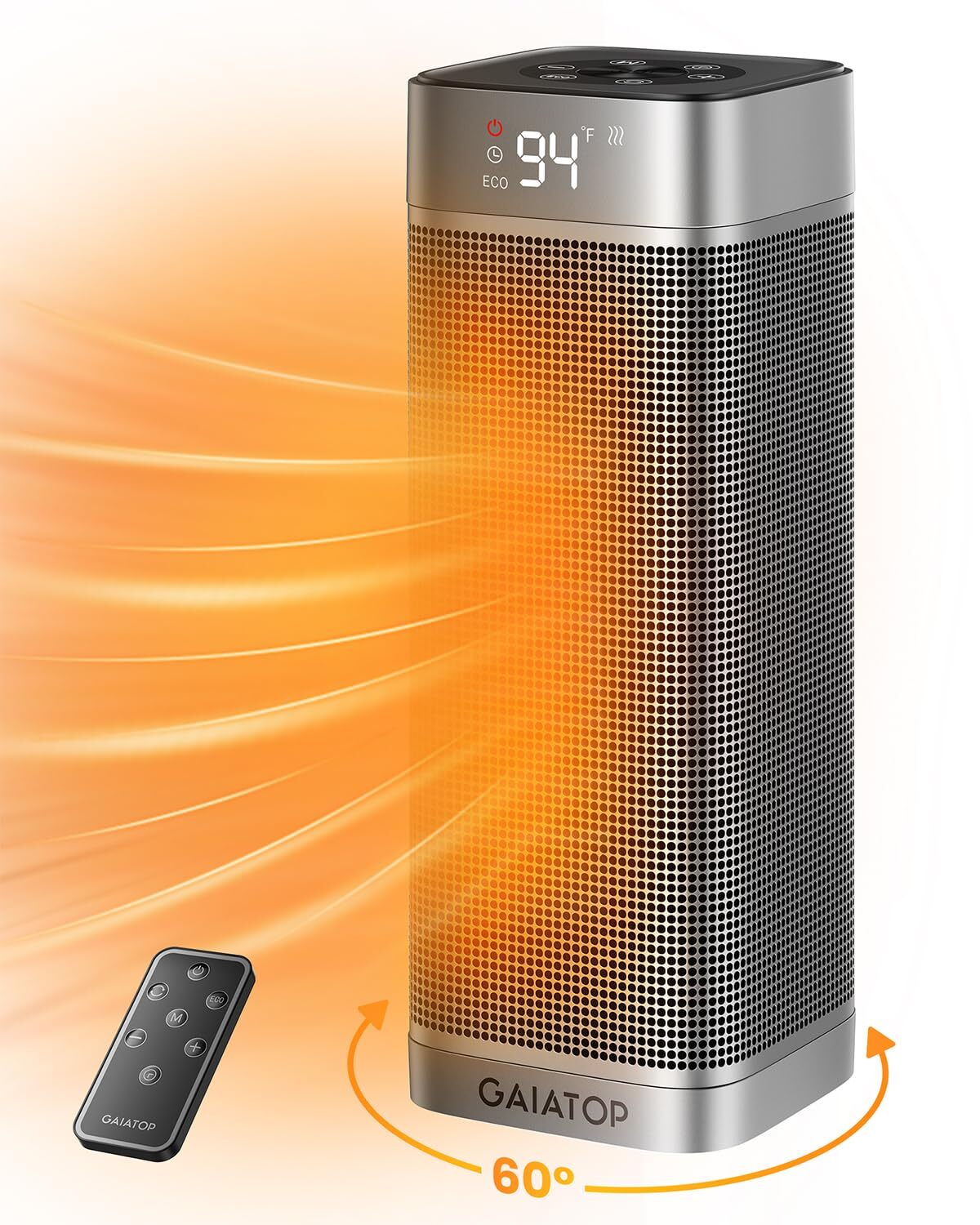 Space Heaters for Indoor Use, 1500W Portable Electric Heater, Quiet PTC Ceram...