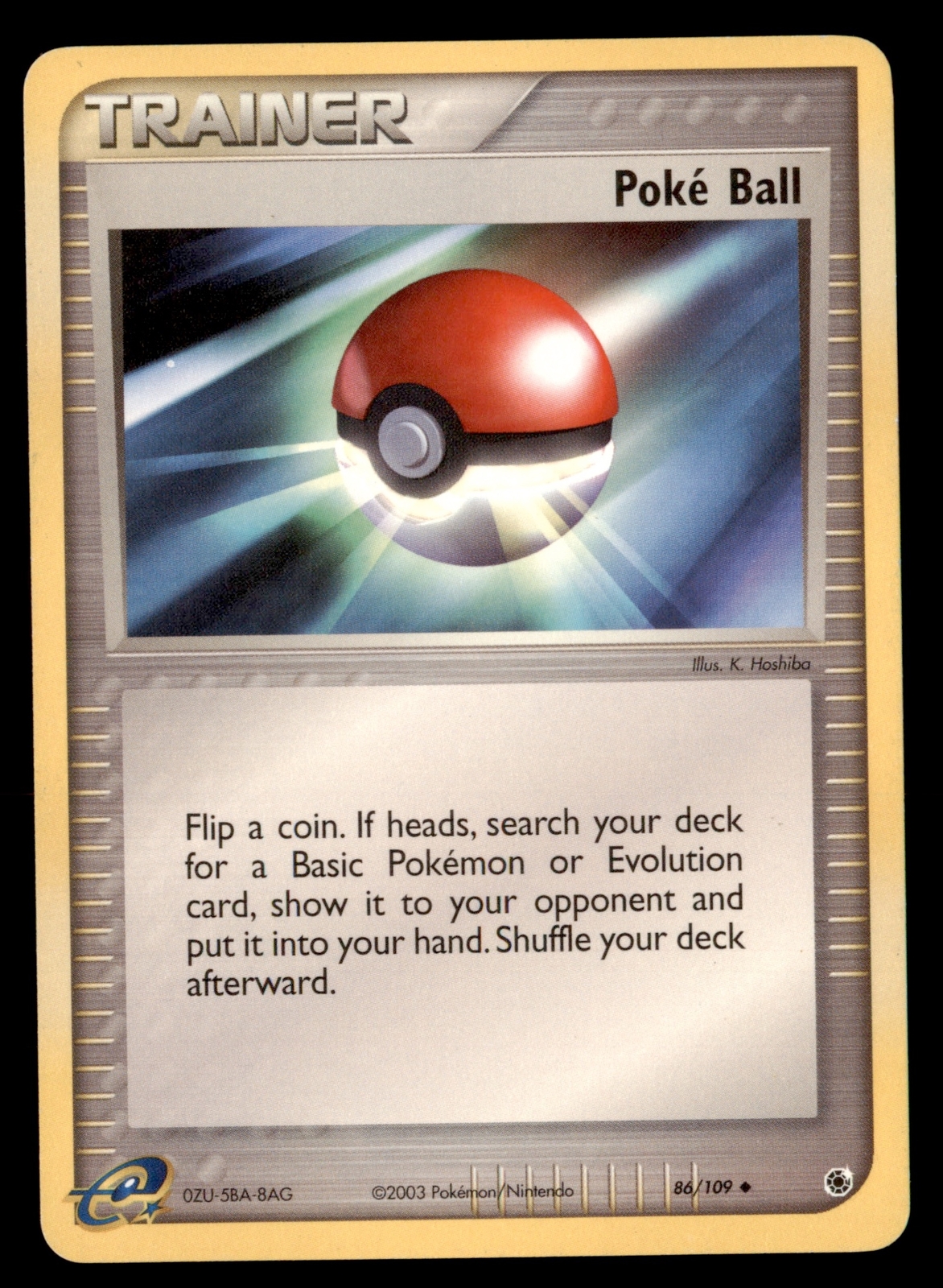 Pokemon Card Poke Ball (EX Ruby & Sapphire) 86/109 NEAR MINT Non-Holo Uncommon!!