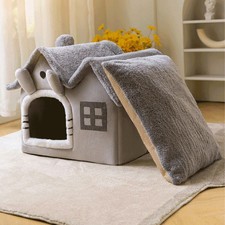 Large Cat Dog Igloo Bed Super Soft Pet Bed Cat Warm House Puppy Kitten Nest UK