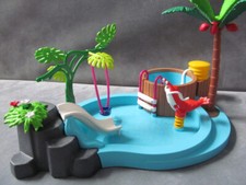 Playmobil Holiday/Dollshouse: Paddling/small swimming pool, tub & slide NEW