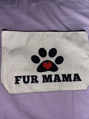 Tragetasche Aufbewahrungs-/Schminktasche ''Pelzmama'', Hundemama Liebe Herz für Damen, Herren und Mädchen