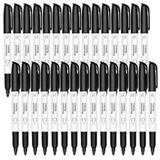 Permanent Markers Pen, Black Fine Point Tip Marker Pens Set