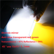 45 Dichroic Mirror, Reflect Blue Transmit Red Green, 520-700nm T, 400-480nm R