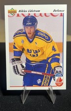 1991-92 Upper Deck Niklas Lidstrom Team Sweden Rookie Card RC 26 & Parkhurst RC